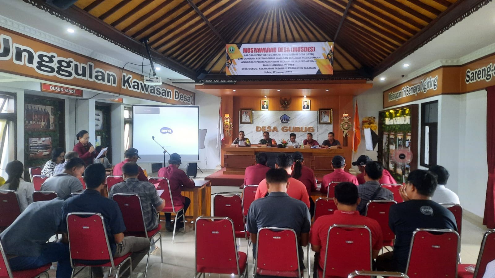 BPD DESA GUBUG GELAR MUSYAWARAH DESA TERKAIT LPPD DAN LPRP-APBDesa TAHUN 2023